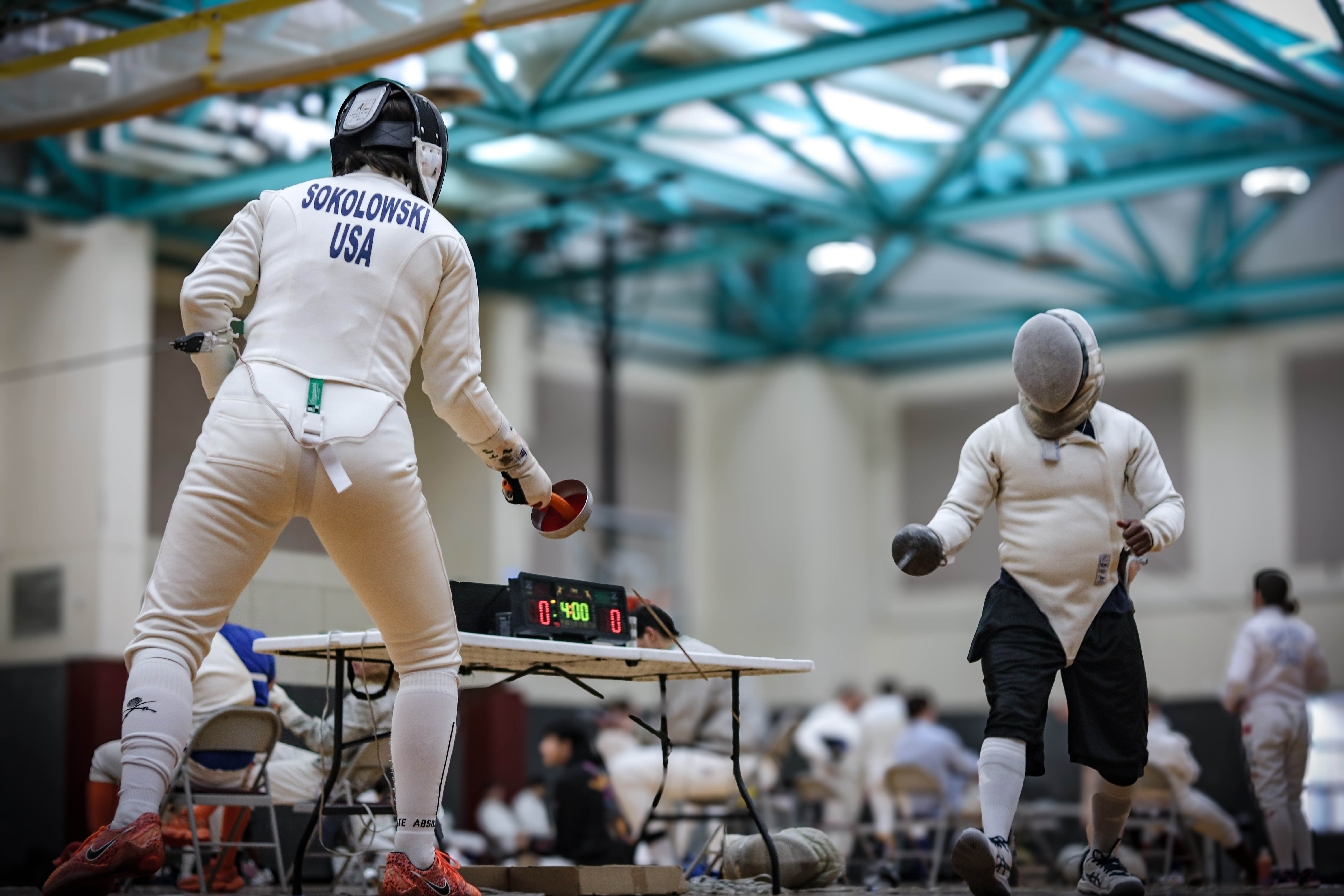 FencingClubPlay Club fencing competing at the Leach Center