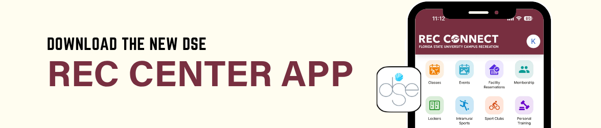 Rec Center App Banner - Download the New App through DSE Rec Center